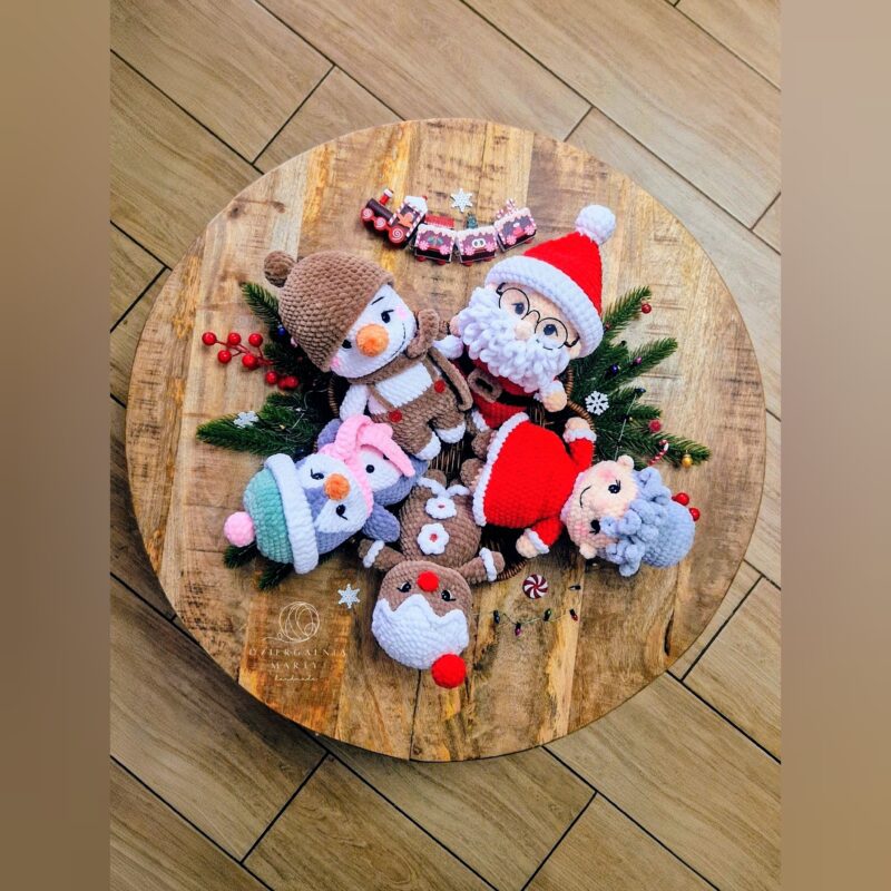 Wzór szydełkowy: Kolekcja SameBody Christmas (5w1): Mikołaj, Pani Mikołajowa, Bałwan, Pingwin, Piernik [pdf] [pl]